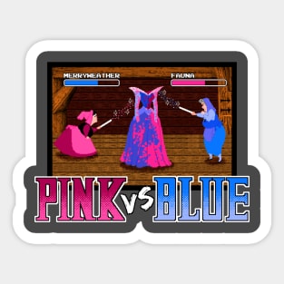 Pink vs Blue Sticker